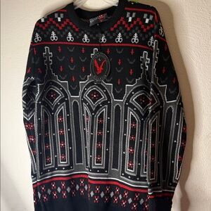 Killstar Black devil on my back black and Red Gothic Crewneck Sweater